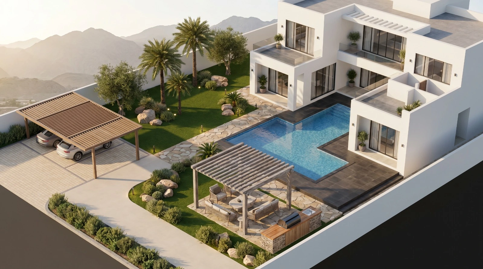 Architecture design mirroring modern living